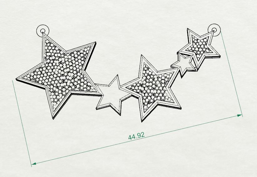 stars  necklaces jewelry designer  3D print model_2