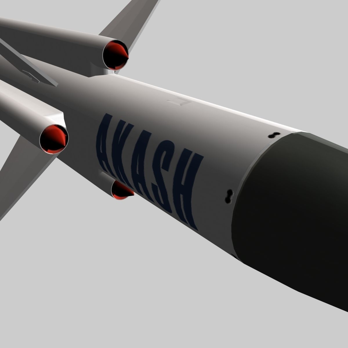 DRDO Akash Missile 3D model_3