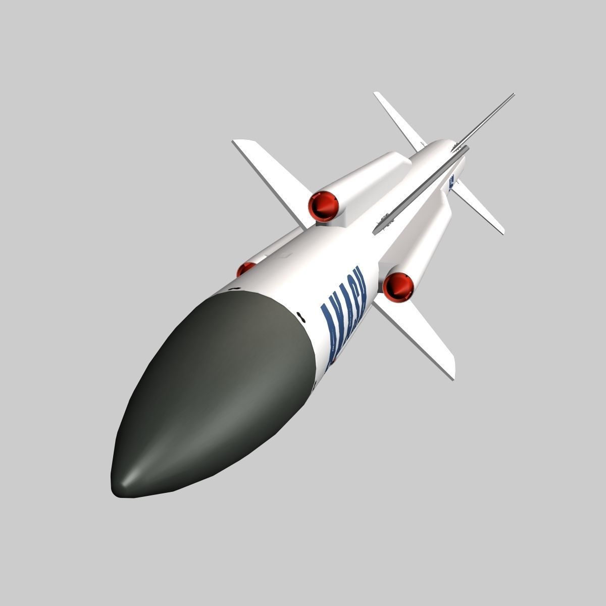DRDO Akash Missile 3D model_4
