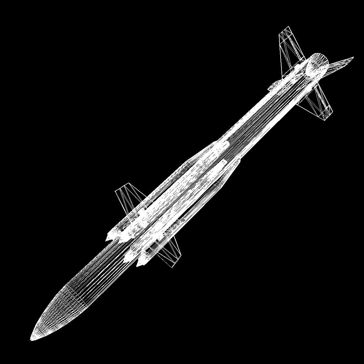 DRDO Akash Missile 3D model_10