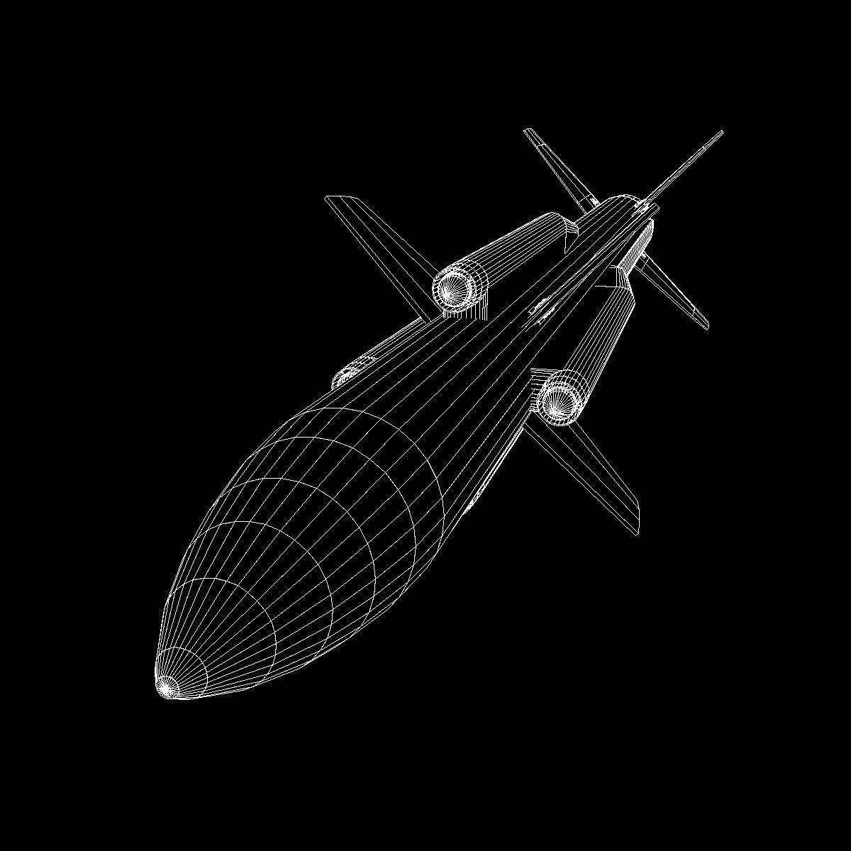 DRDO Akash Missile 3D model_9