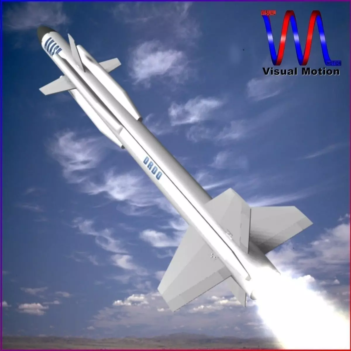 DRDO Akash Missile 3D model_0