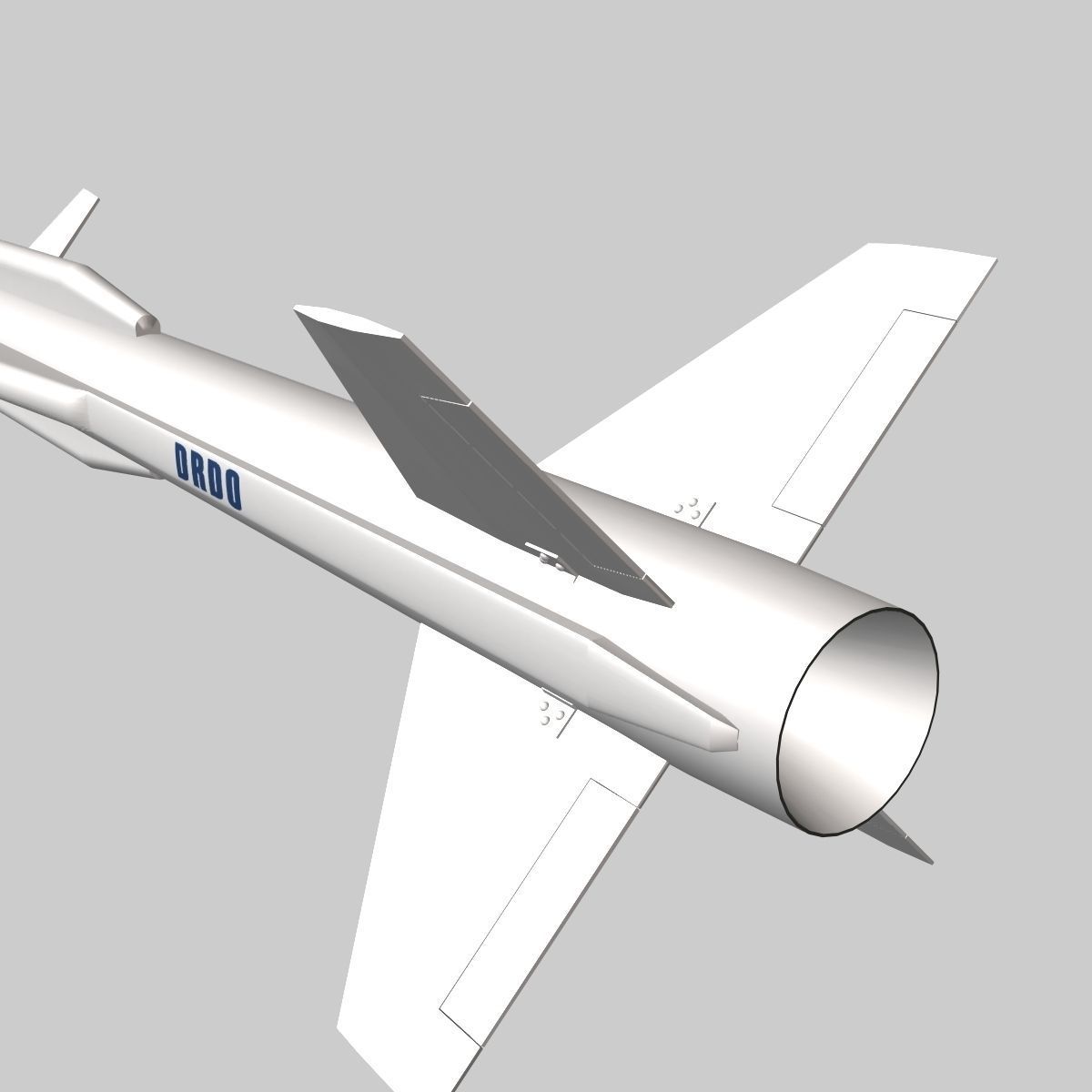 DRDO Akash Missile 3D model_5