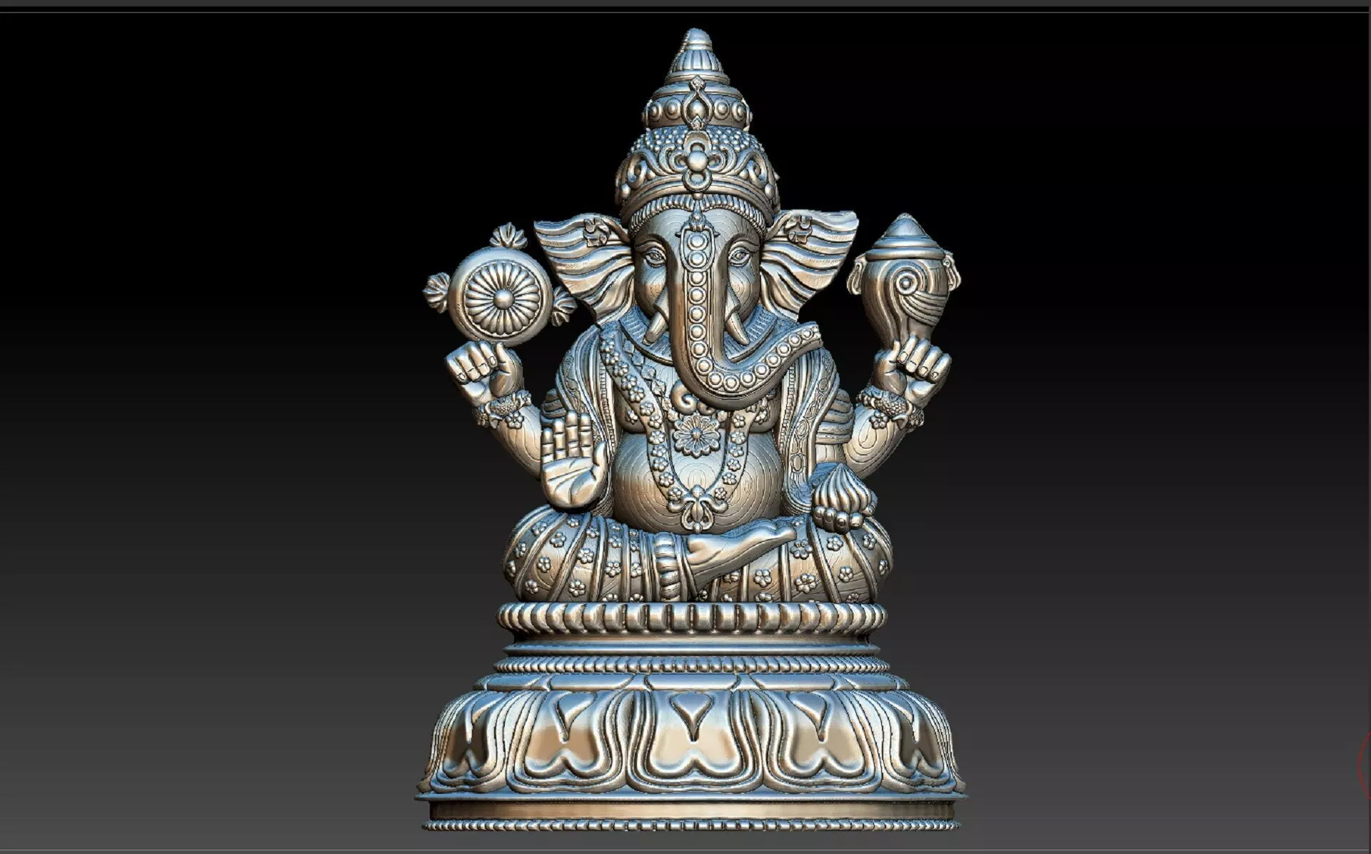 Ganapati Ganesha 3D Model 3D print model