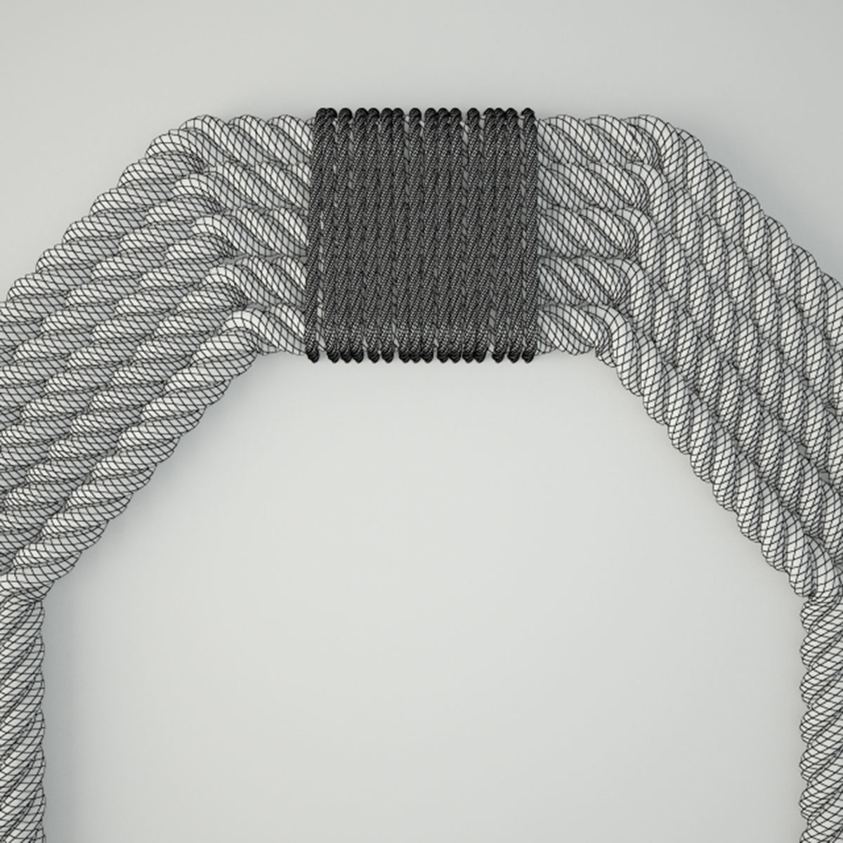 Rope Wall Mirror 3D model_4