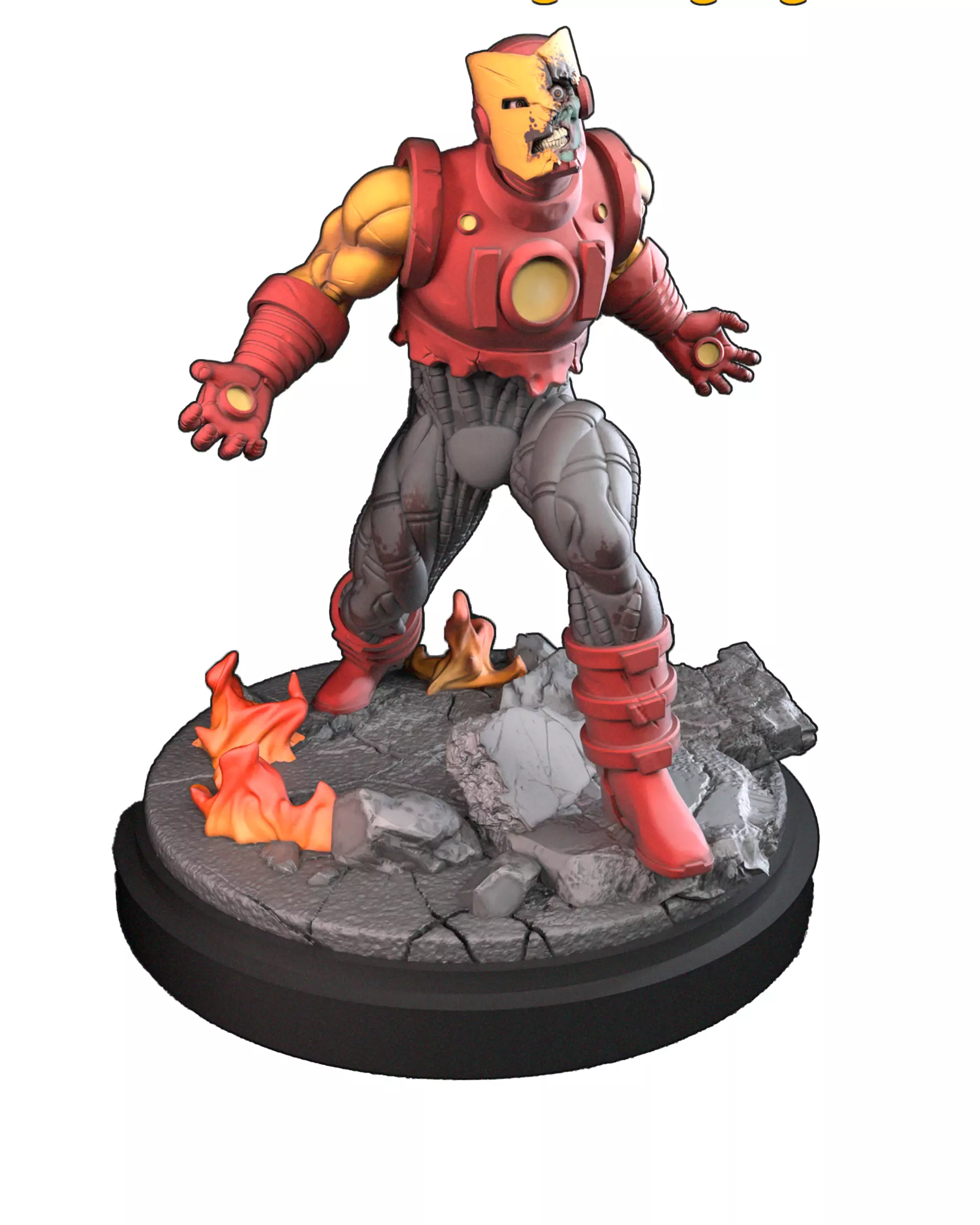 Zombie Iron Man 3D Print STL Miniature RPG 3D print model