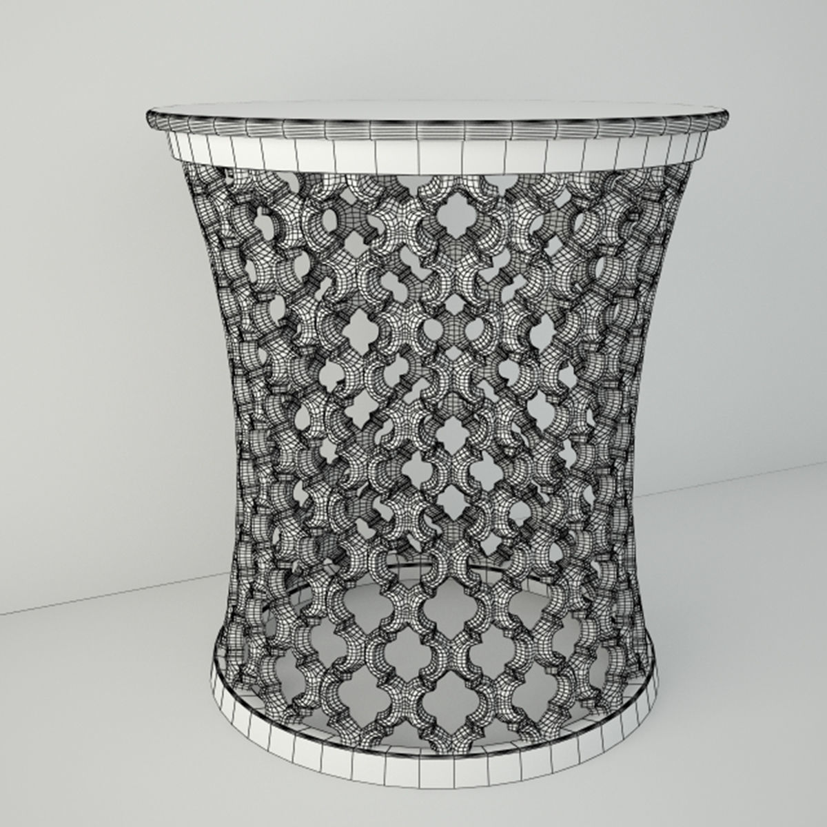 Side Table and Garden Stool 3D model_2