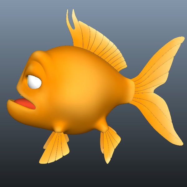 Fish cartoon 3D model_6