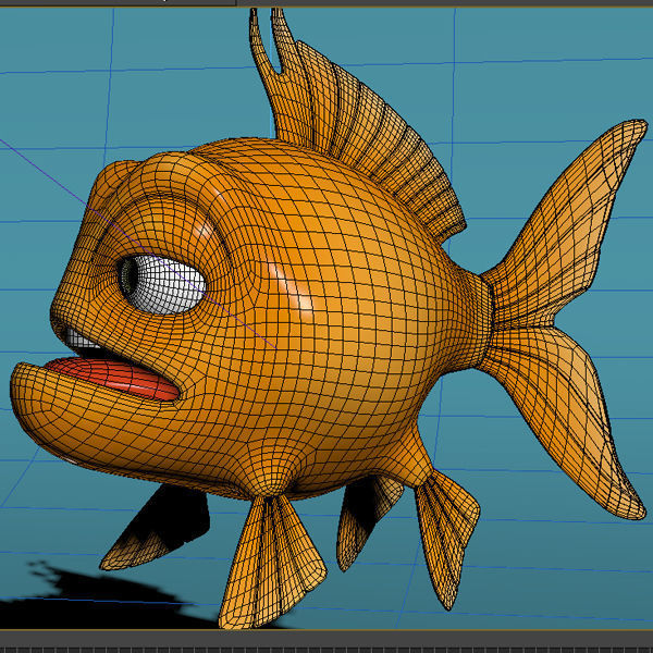 Fish cartoon 3D model_7