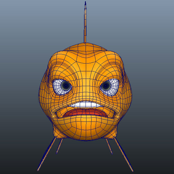 Fish cartoon 3D model_9