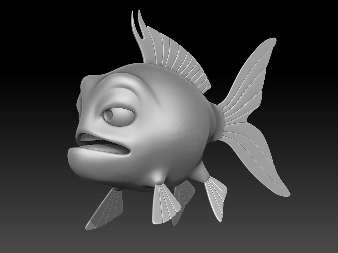 Fish cartoon 3D model_2