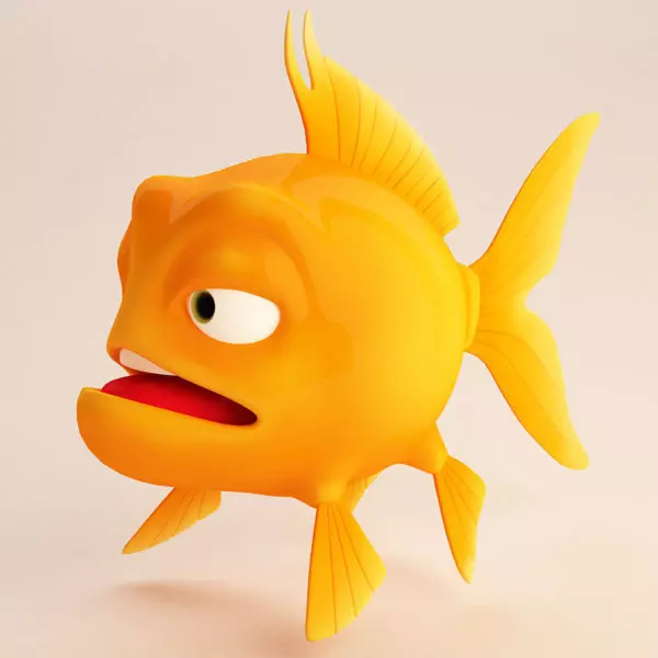 Fish cartoon 3D model_0