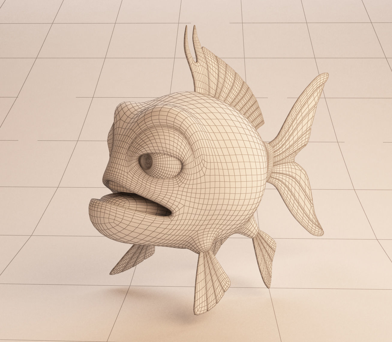 Fish cartoon 3D model_16