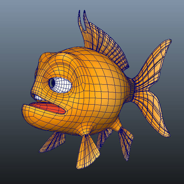 Fish cartoon 3D model_3