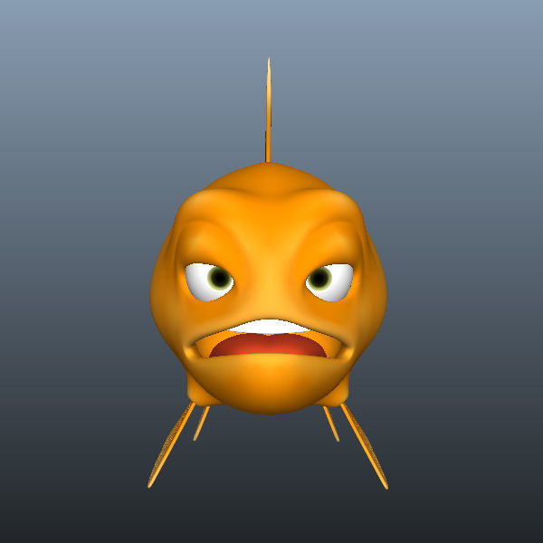 Fish cartoon 3D model_4