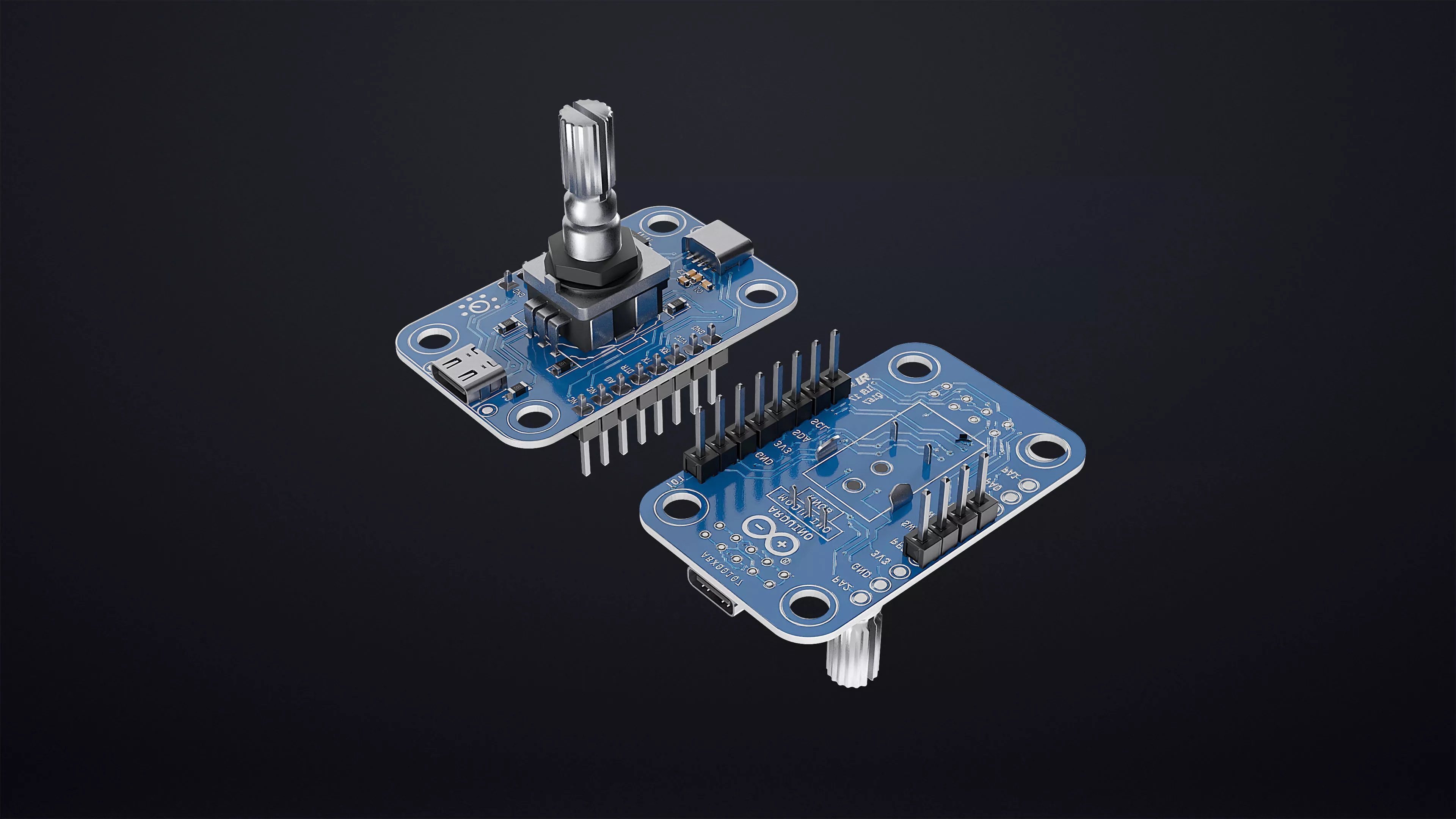 Rotary Encoder Module with Push Button KY-040 Arduino Compatible 3D model