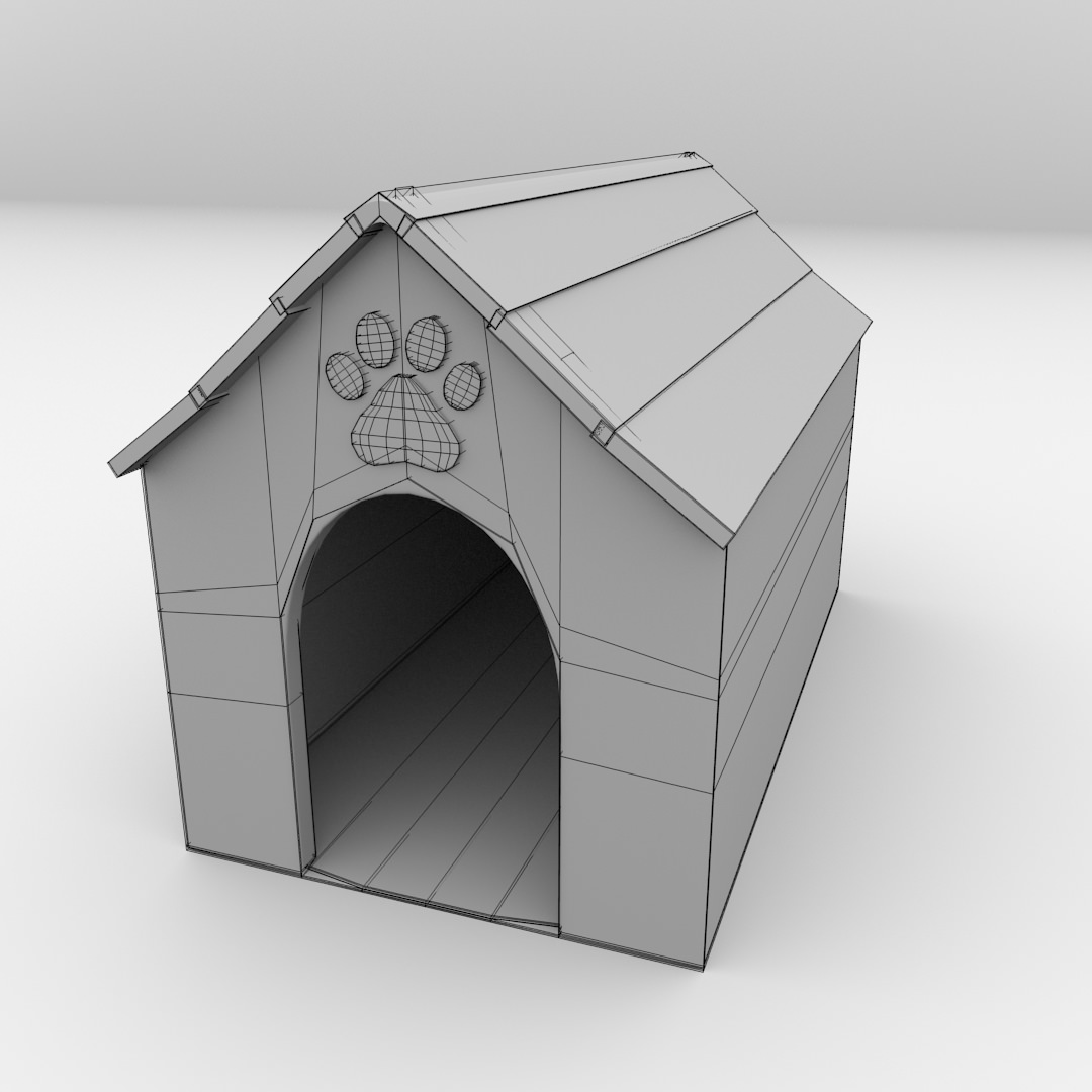 Dog House 3D model_4