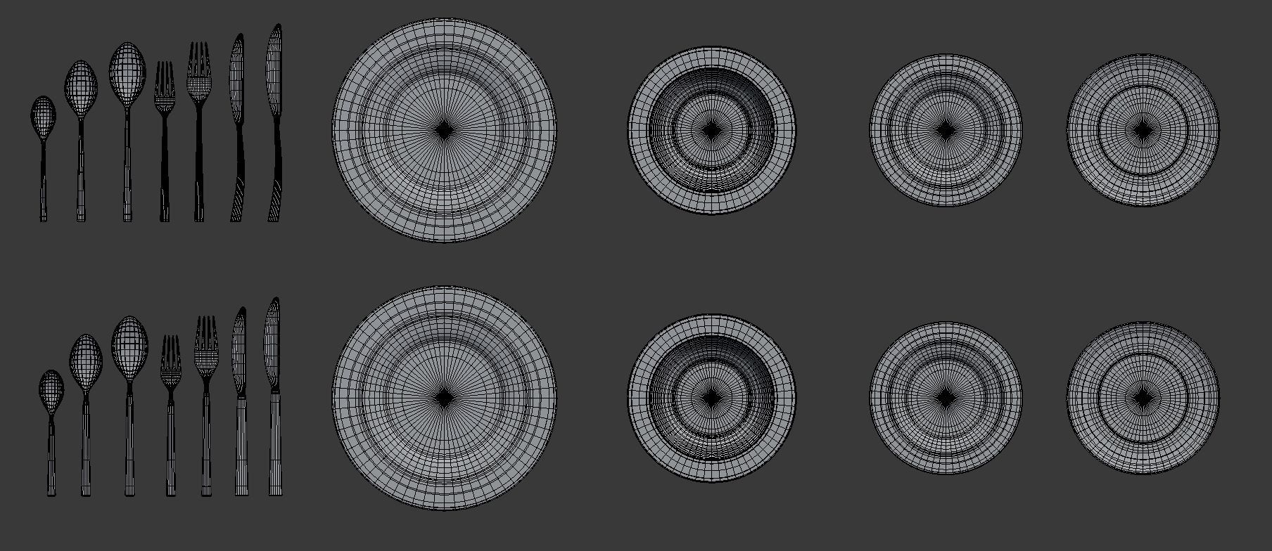 Large Tableware Collection 3D model_42