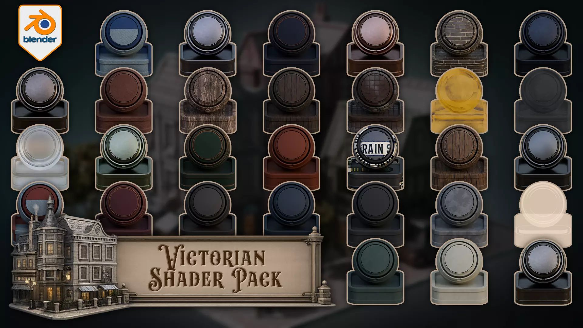 3DT Victorian Shader Pack for Blender 5 Cycles Texture