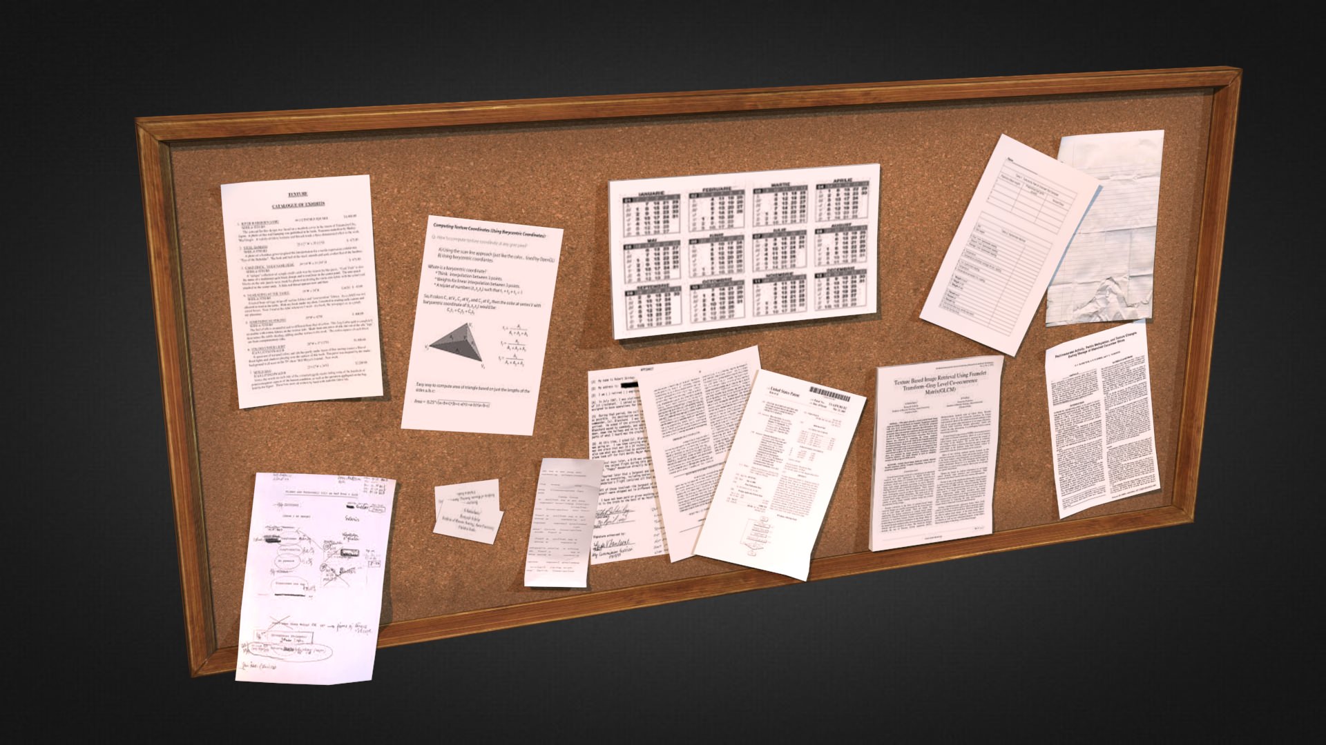 Office Interior Props Low-poly 3D model_6