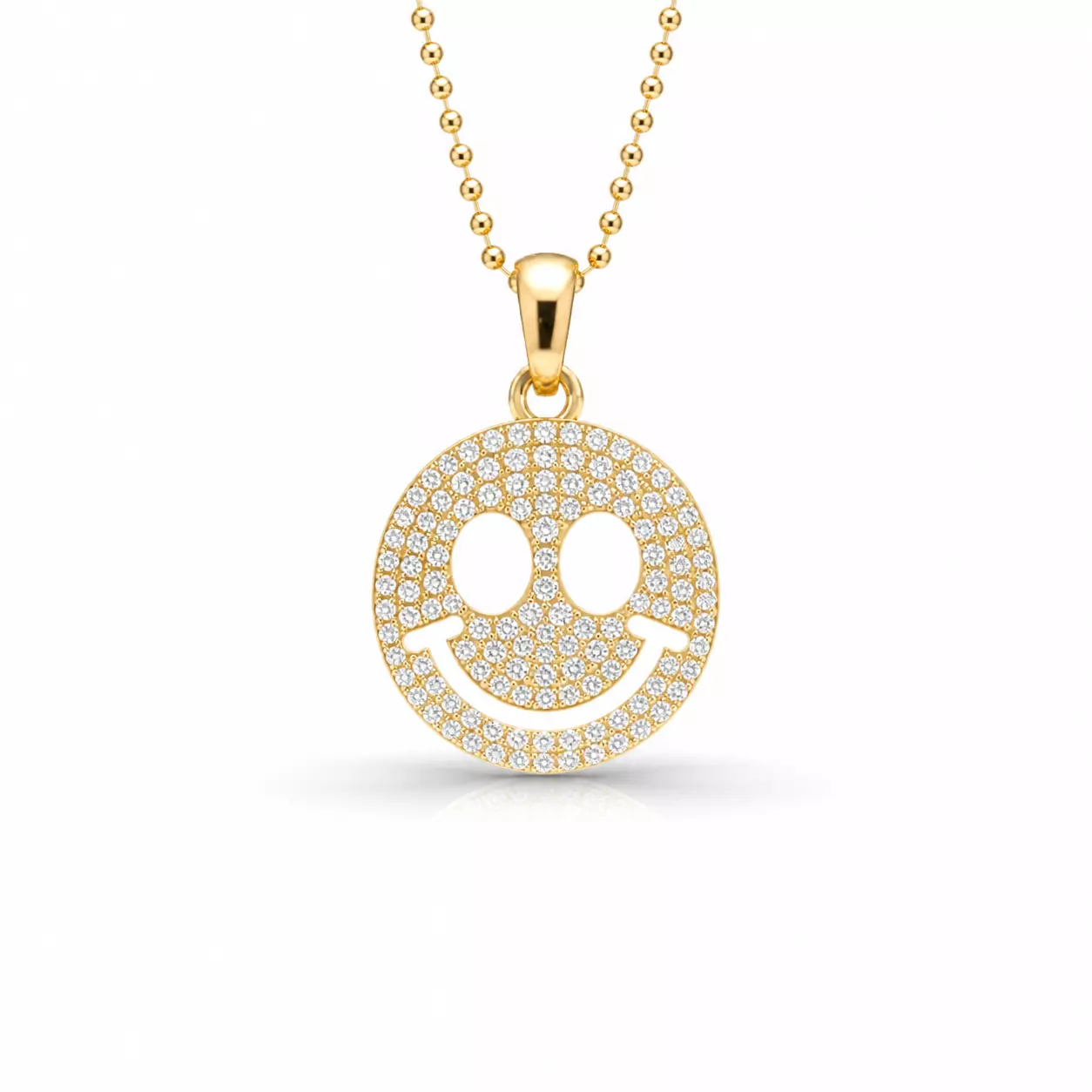 19 mm Pave Smiley Pendant 3D print model