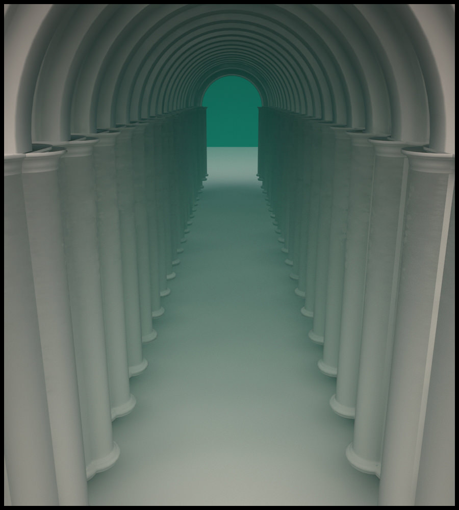 Infinity tunnel in water 3D model_1