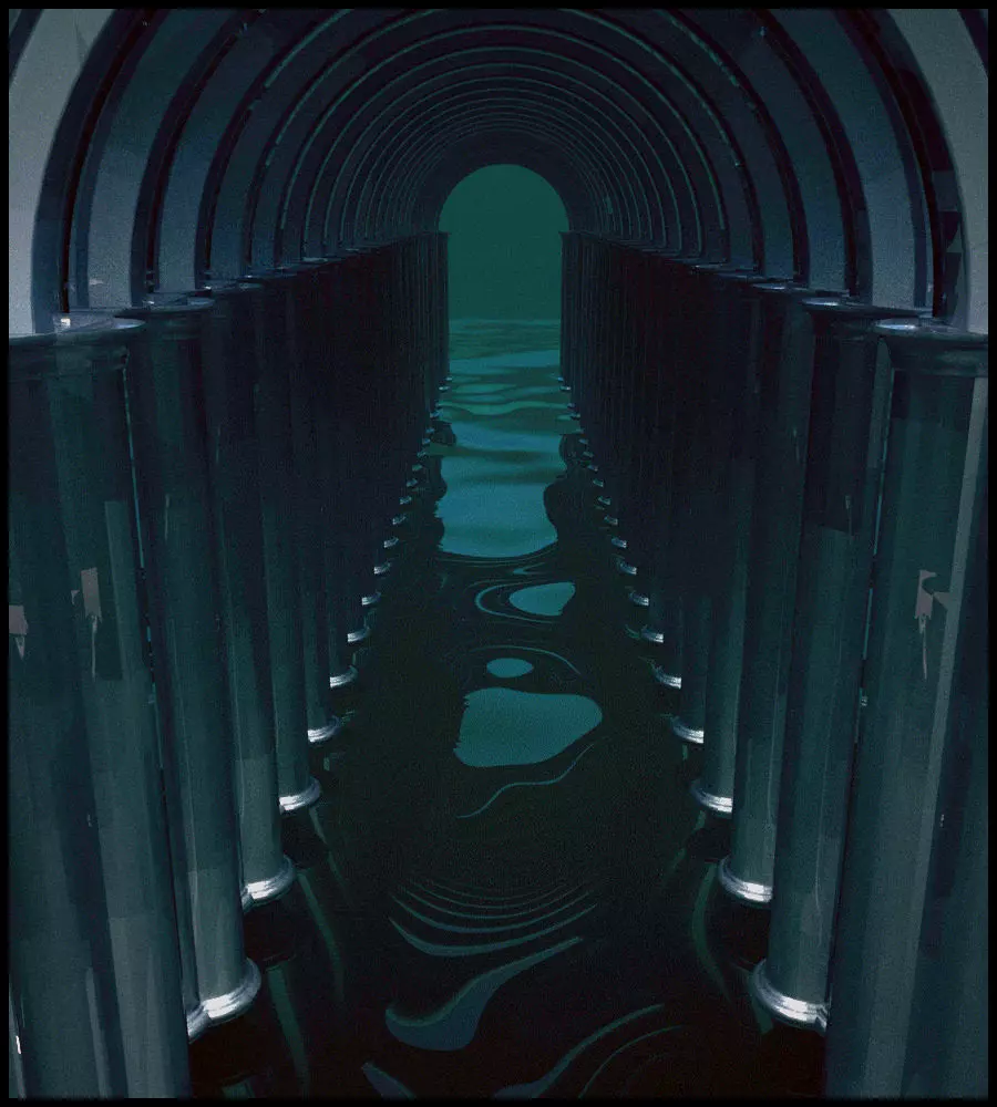 Infinity tunnel in water 3D model_0