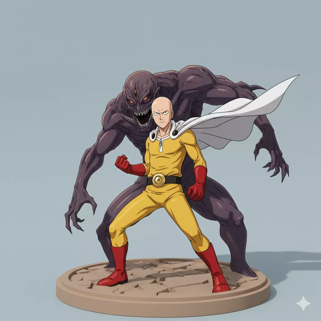 The Unfazed Her Saitama The Shadow Beast 3D print model