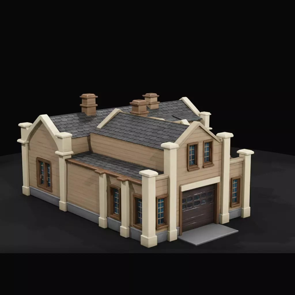 HO And A Recessed Garage Door 1950s Printable STL 3D print model