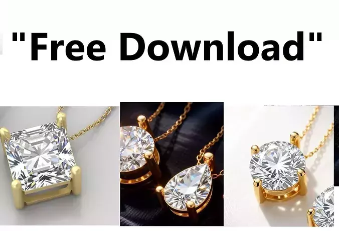 FREE Sample Professional 3Cuts of Diamond Pendant Settings Pack