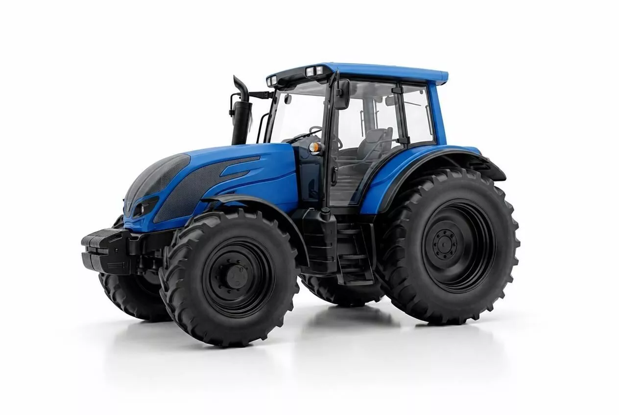 Modern Blue Agricultural Tractor 3D model