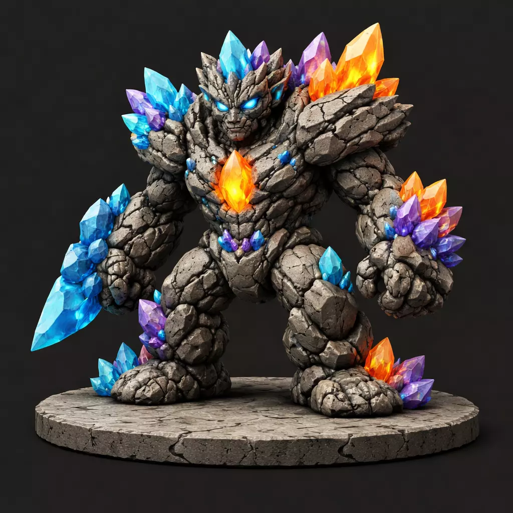 The Crystal Earth Elemental Free 3D print model
