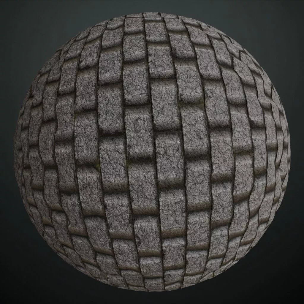 Realistic Cracked Concrete Blocks PBR Seamless Texture