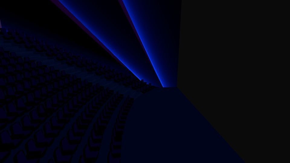 Movie Theater  VR Low-poly 3D model_1