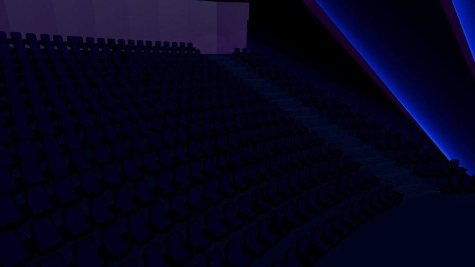 Movie Theater  VR Low-poly 3D model_2