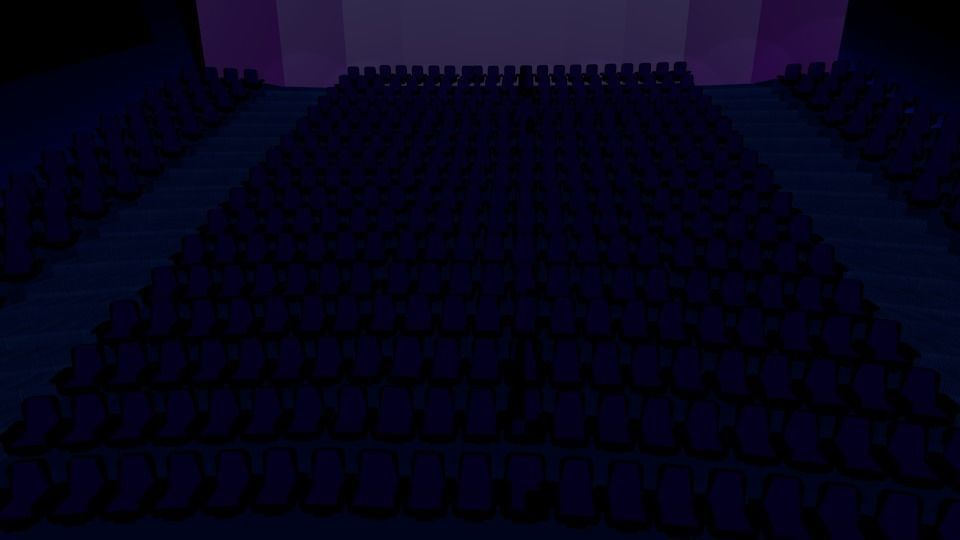 Movie Theater  VR Low-poly 3D model_3