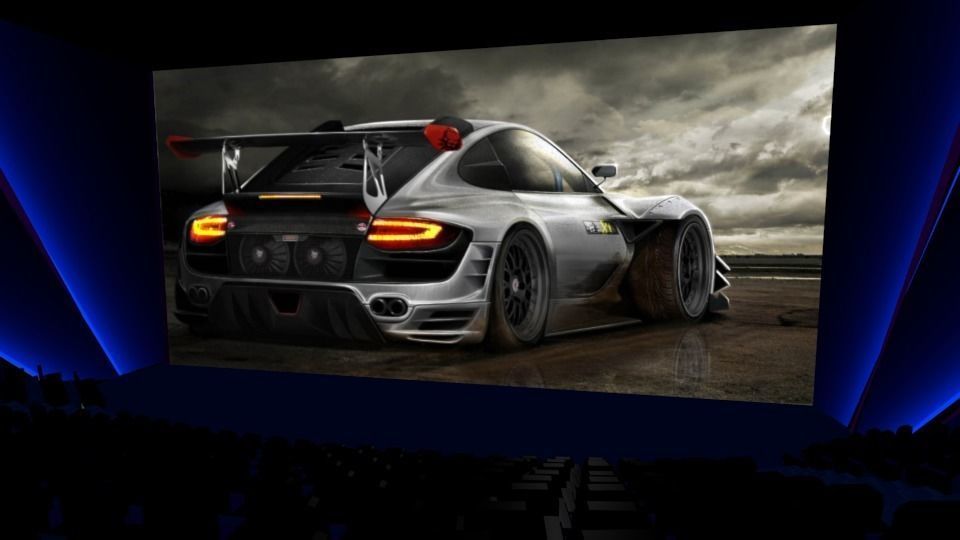 Movie Theater  VR Low-poly 3D model_6