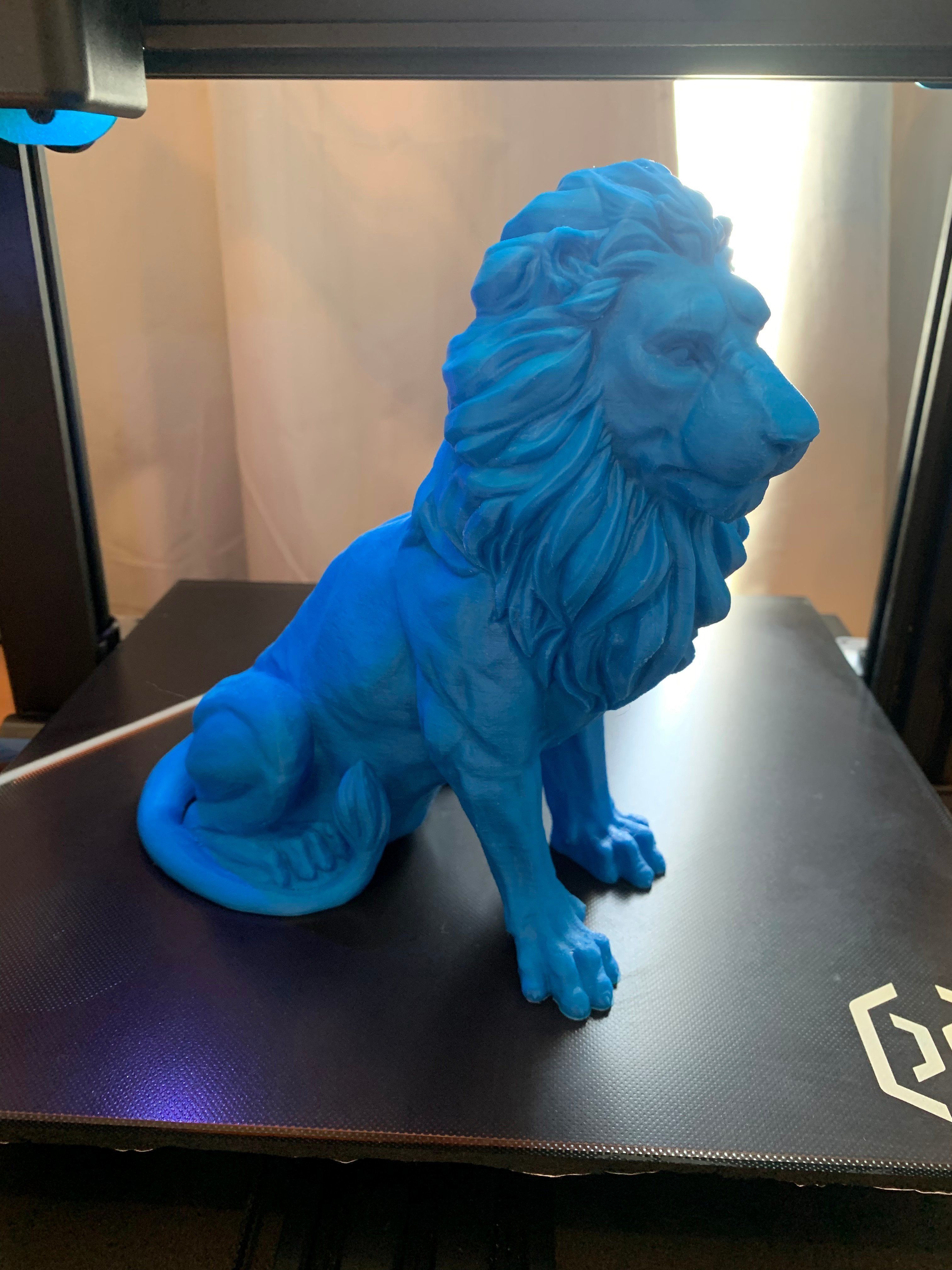 Lion Sculpture 3d print model 2 in 1 3D print model_17
