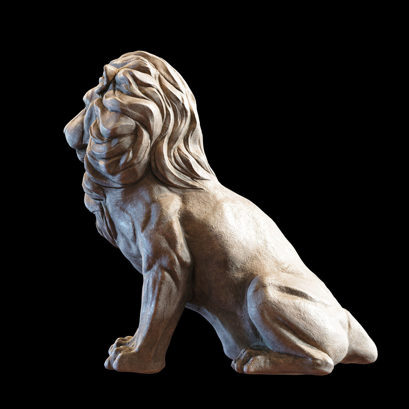 Lion Sculpture 3d print model 2 in 1 3D print model_37