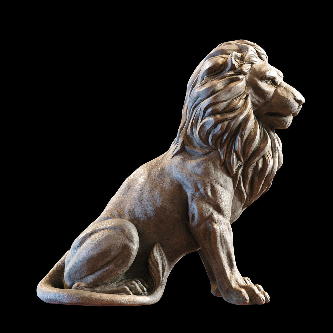 Lion Sculpture 3d print model 2 in 1 3D print model_32