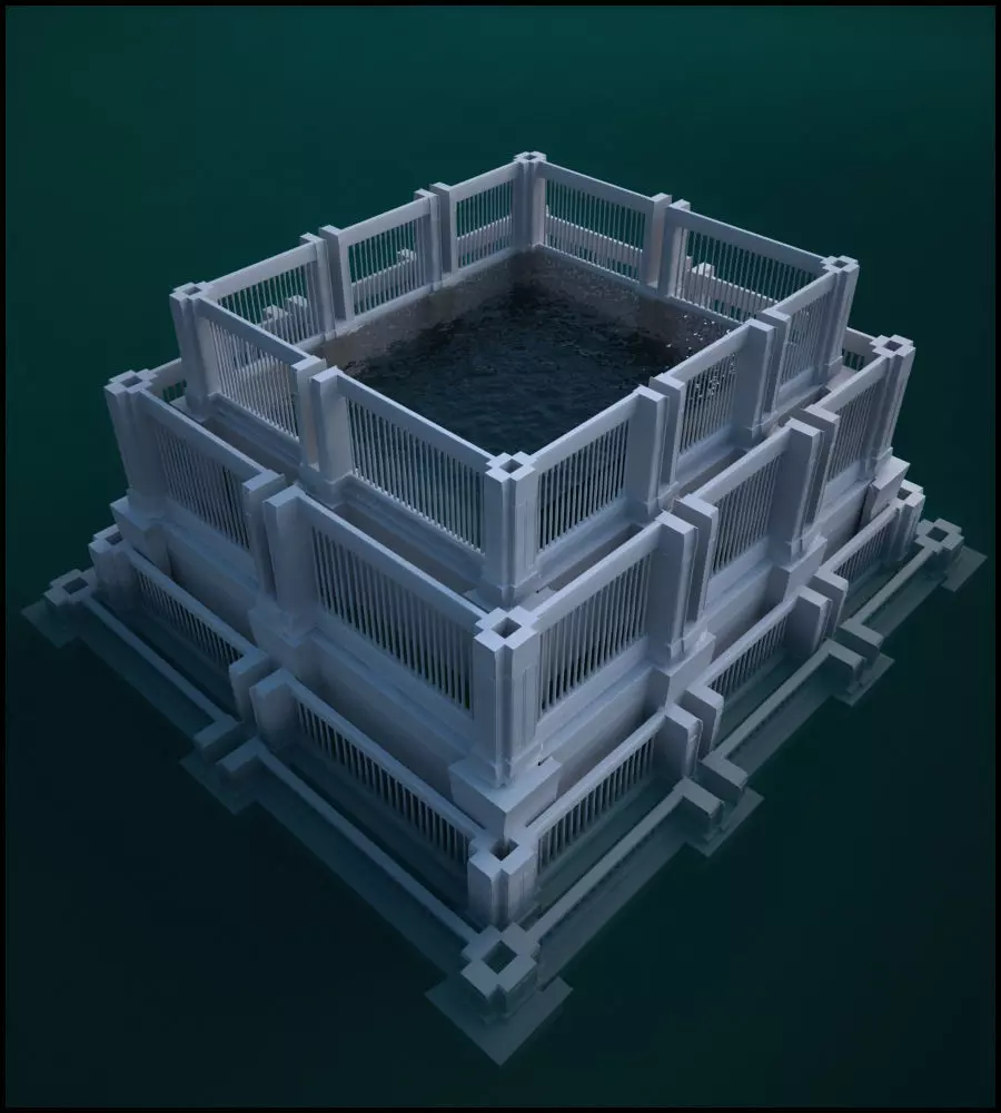 Historic Fountain 3D model_0