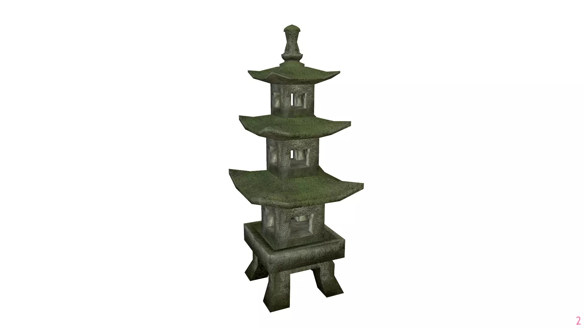 Pagoda chinese Low-poly 3D model_0