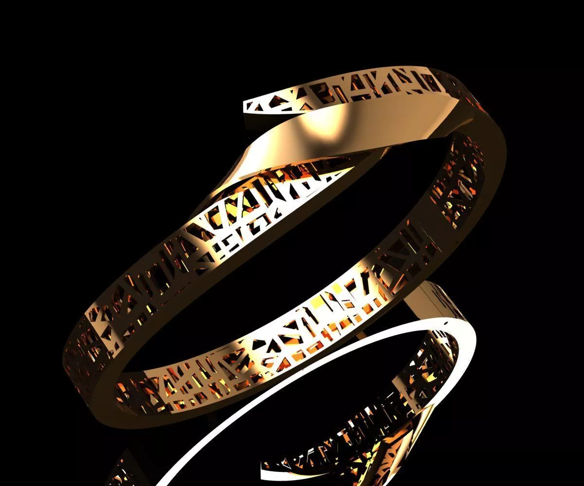 1008 Ribbon-Flow Cuff 22gm 3D print model