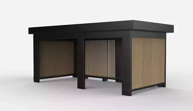 Native Pergola 03 3D model 2