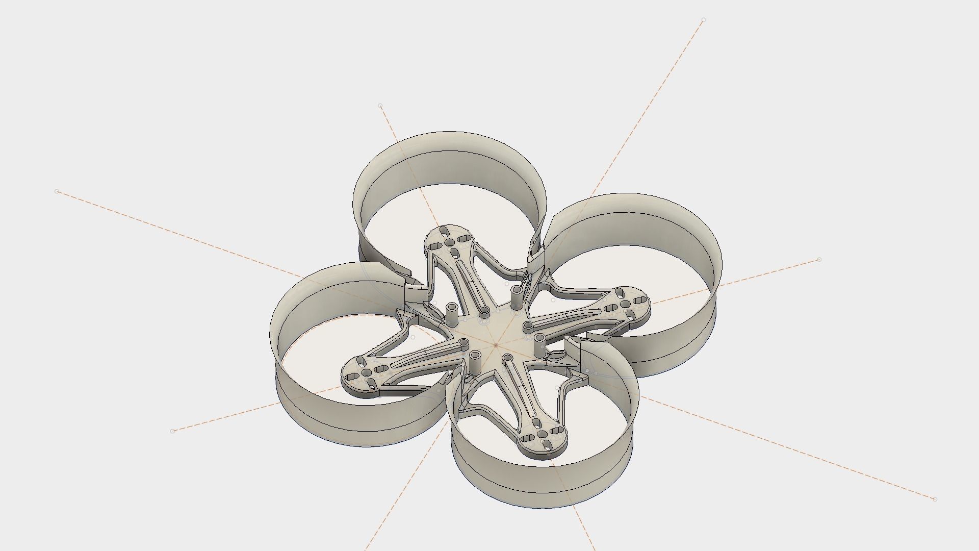 EZ-80 80mm brushless frame 45 degree FC 3D print model