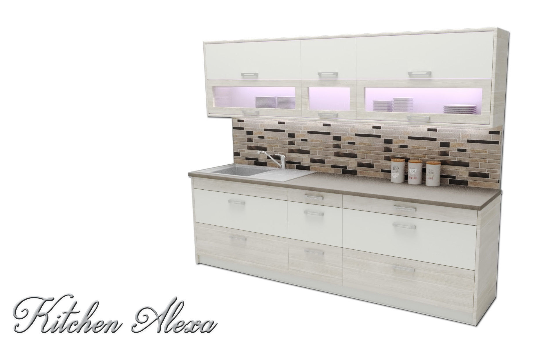 Kitchen Alexa - Small Kitchen Panel -Plus GIFT 3D model_1