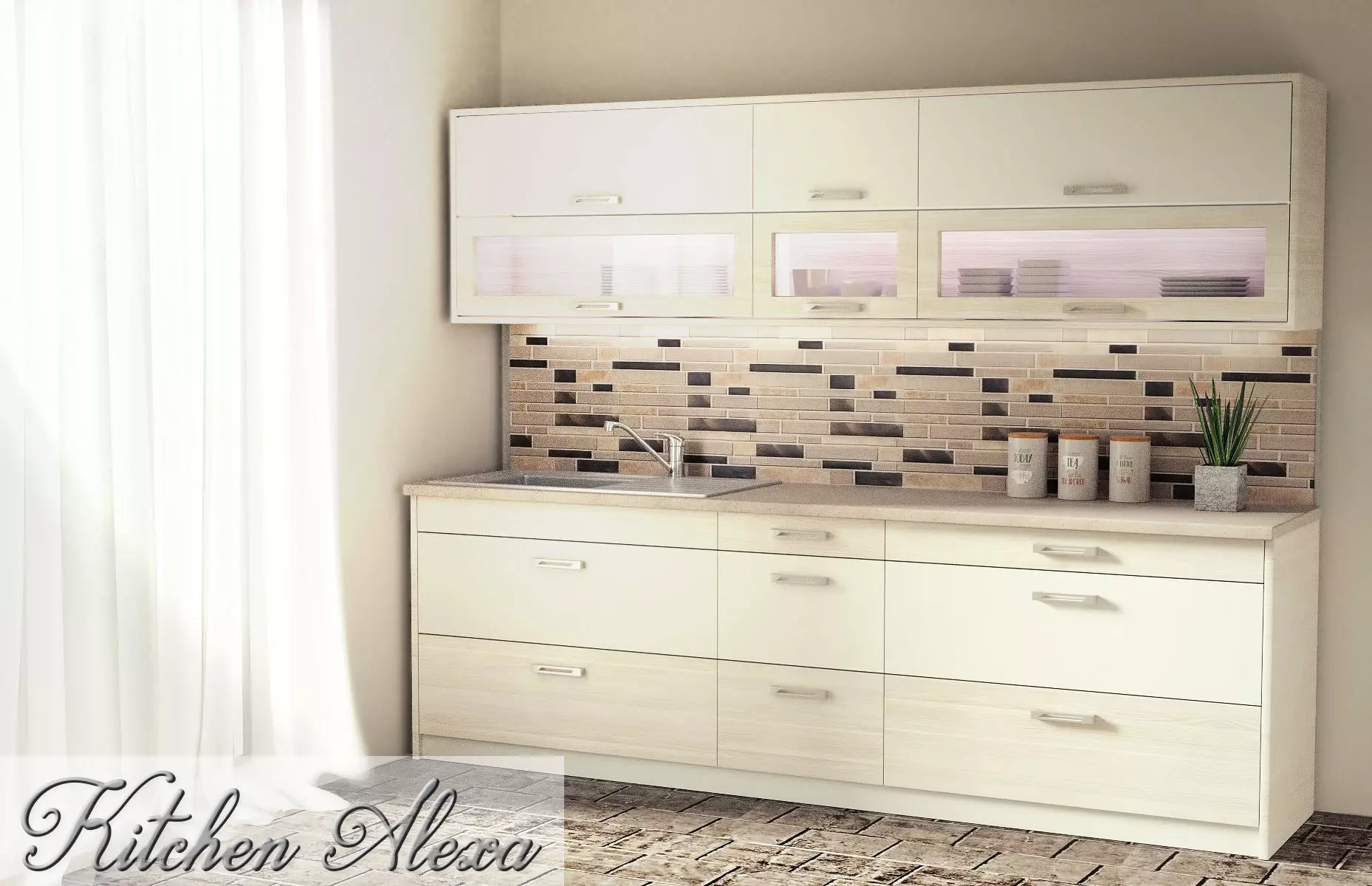 Kitchen Alexa - Small Kitchen Panel -Plus GIFT 3D model_0