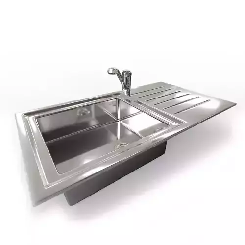 Kitchen Sink with Mixer Tap 3D model