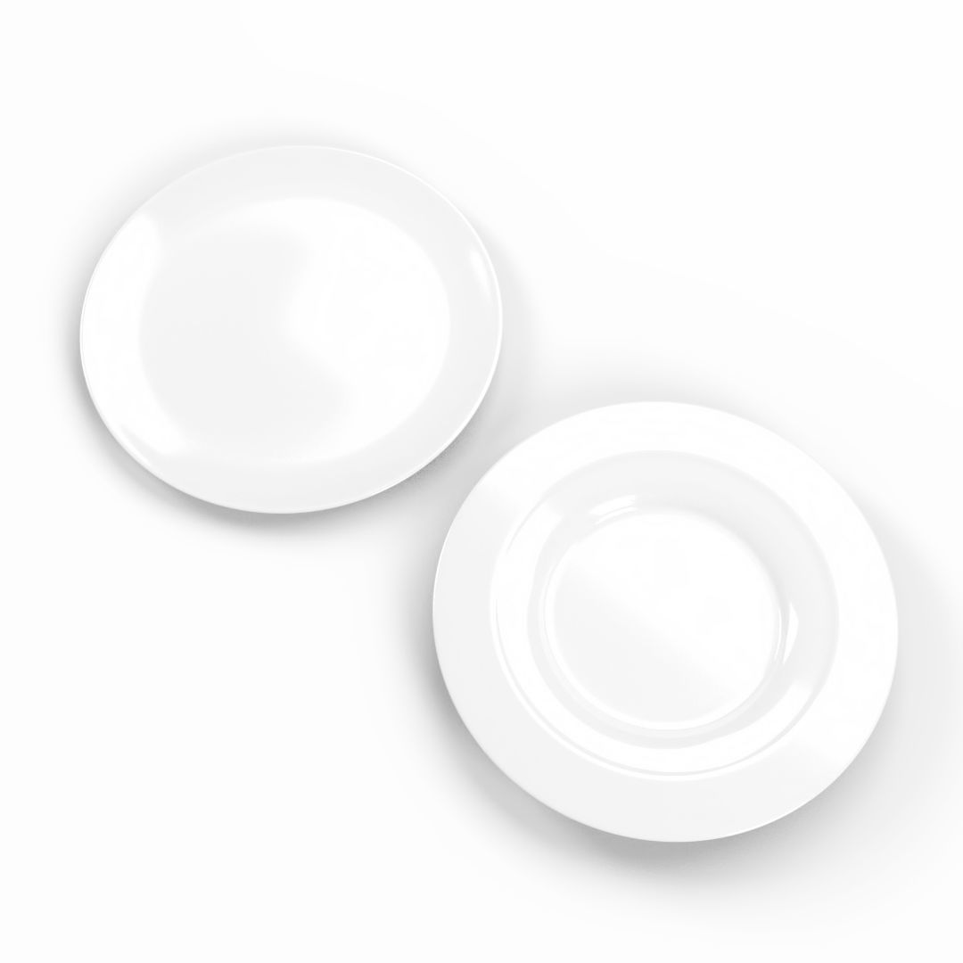 Round Plate Set 3D model_6