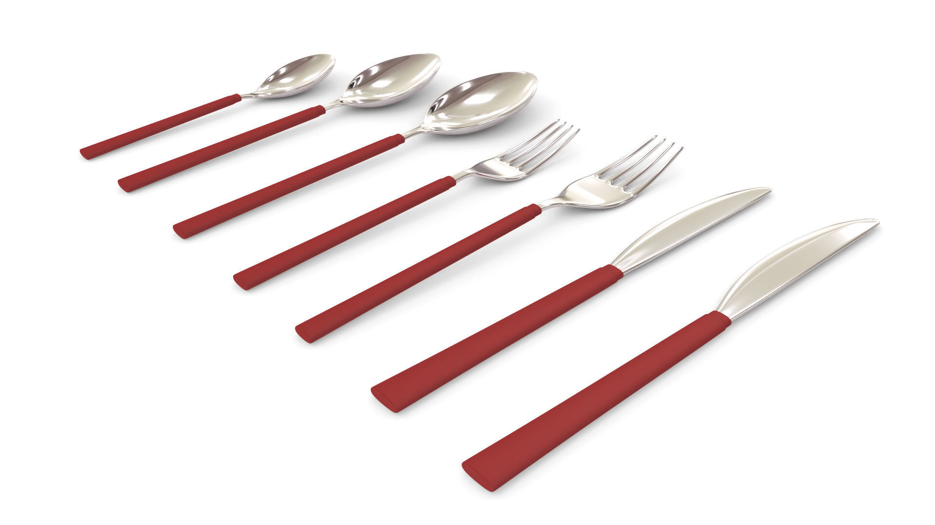 Cutlery Set V2 3D model_2